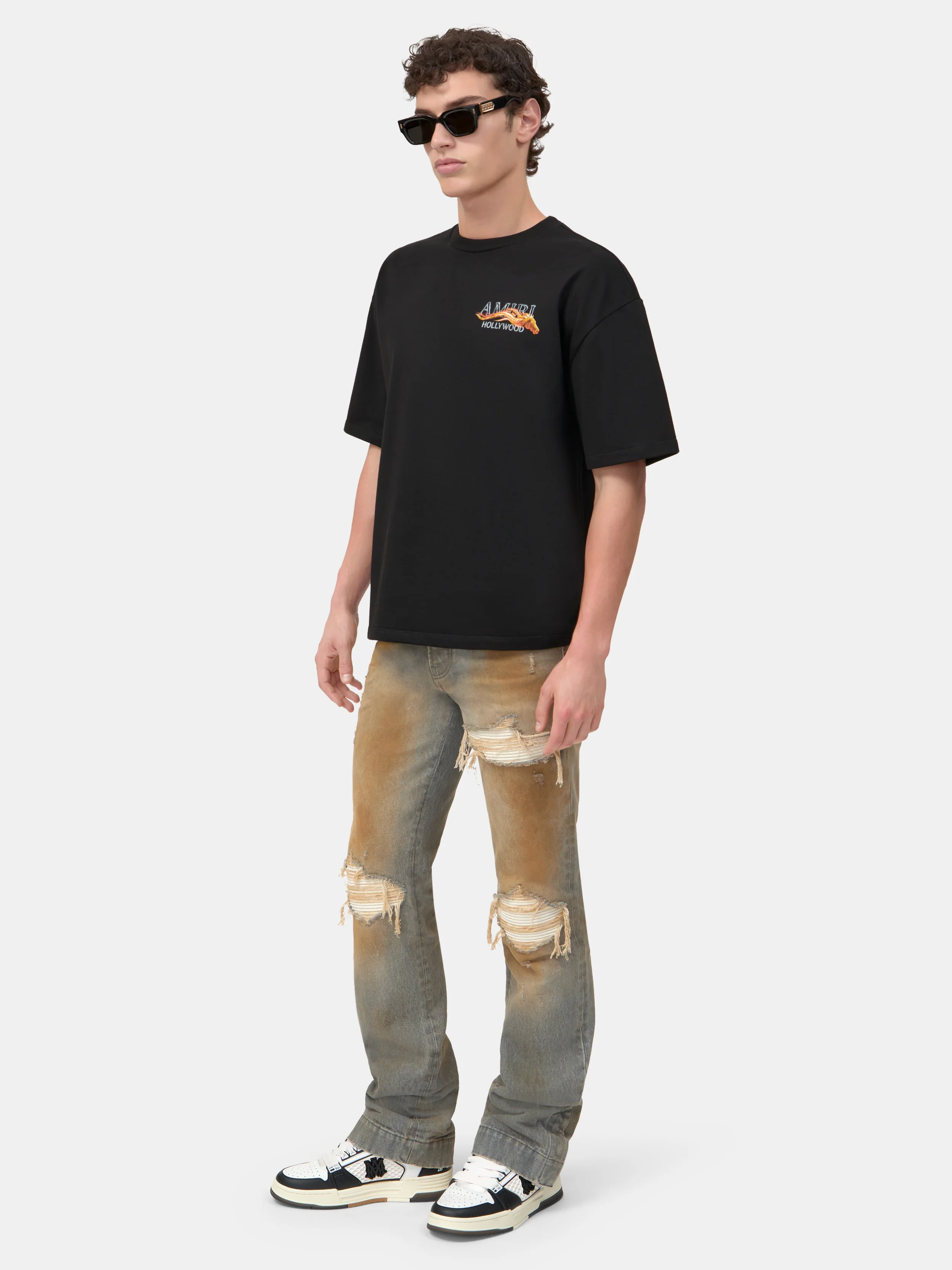 AMIRI HOLLYWOOD HORSE OVERSIZED TEE - Black - Image 2