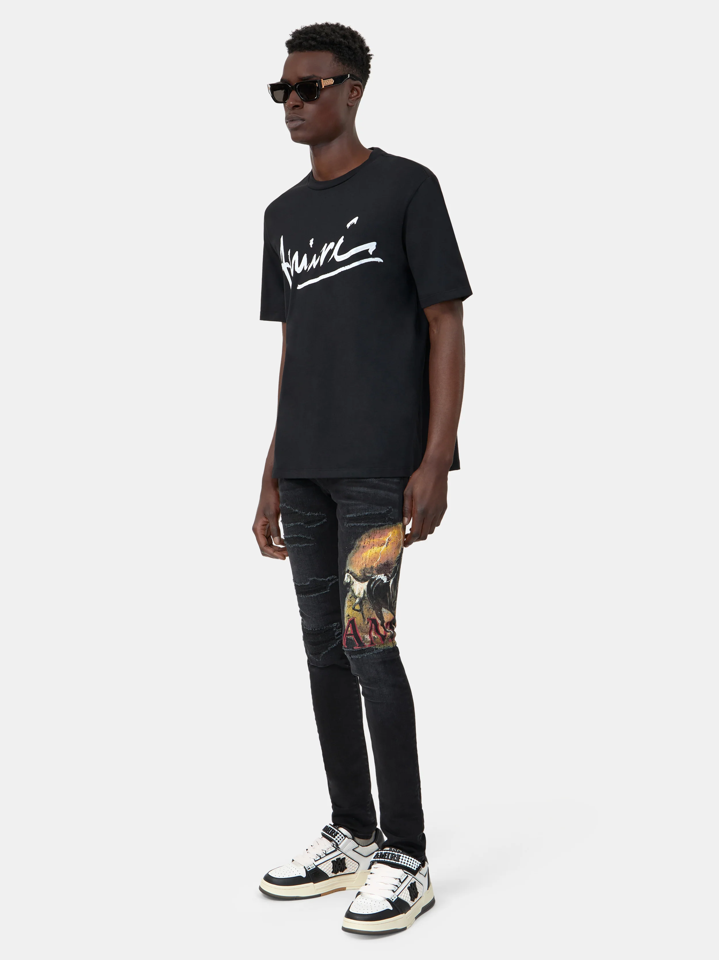 AMIRI SCRIPT TEE - BLACK - Image 3