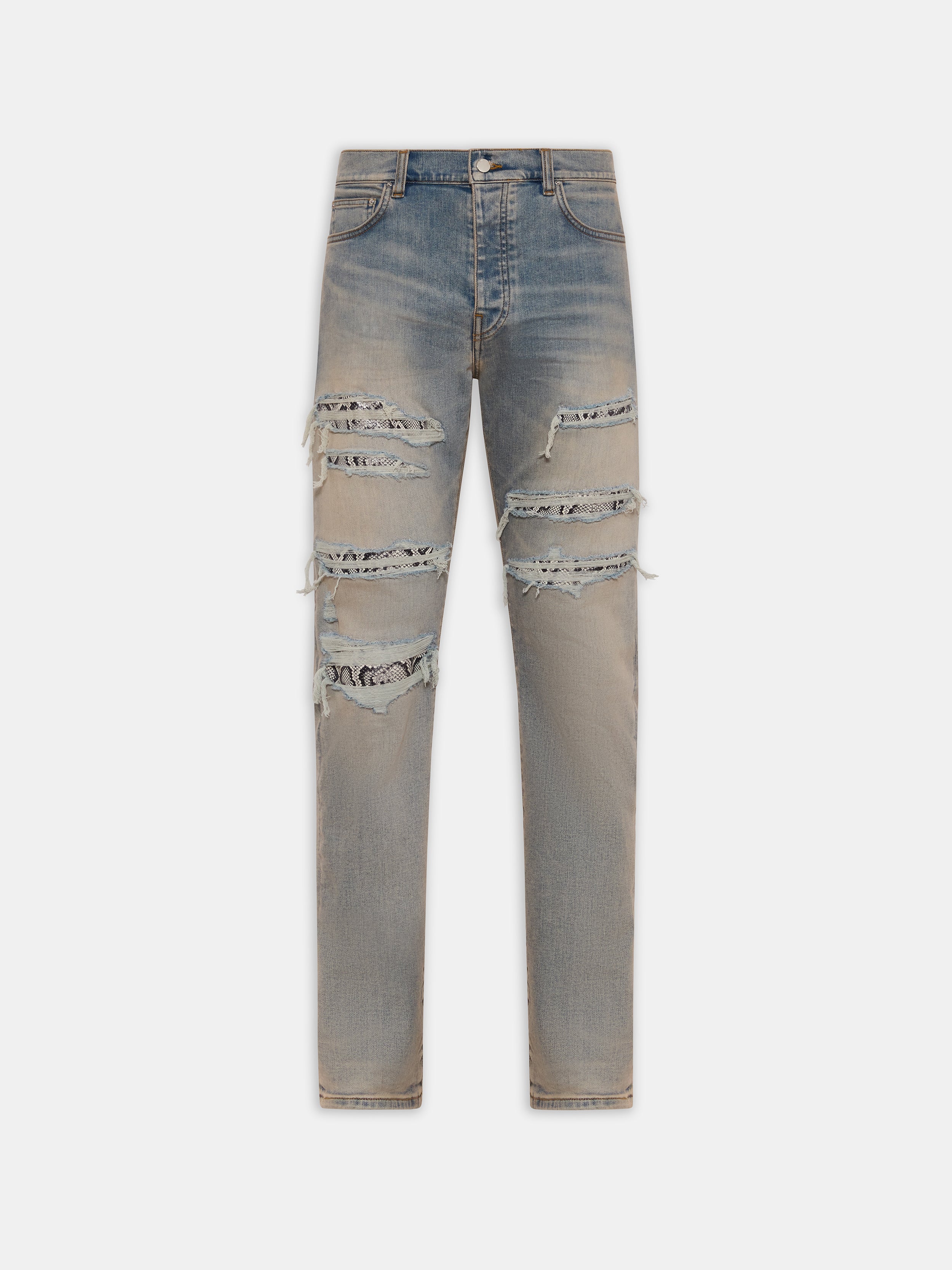 AMIRI SNAKE STUD SLIM JEAN - Antique Indigo