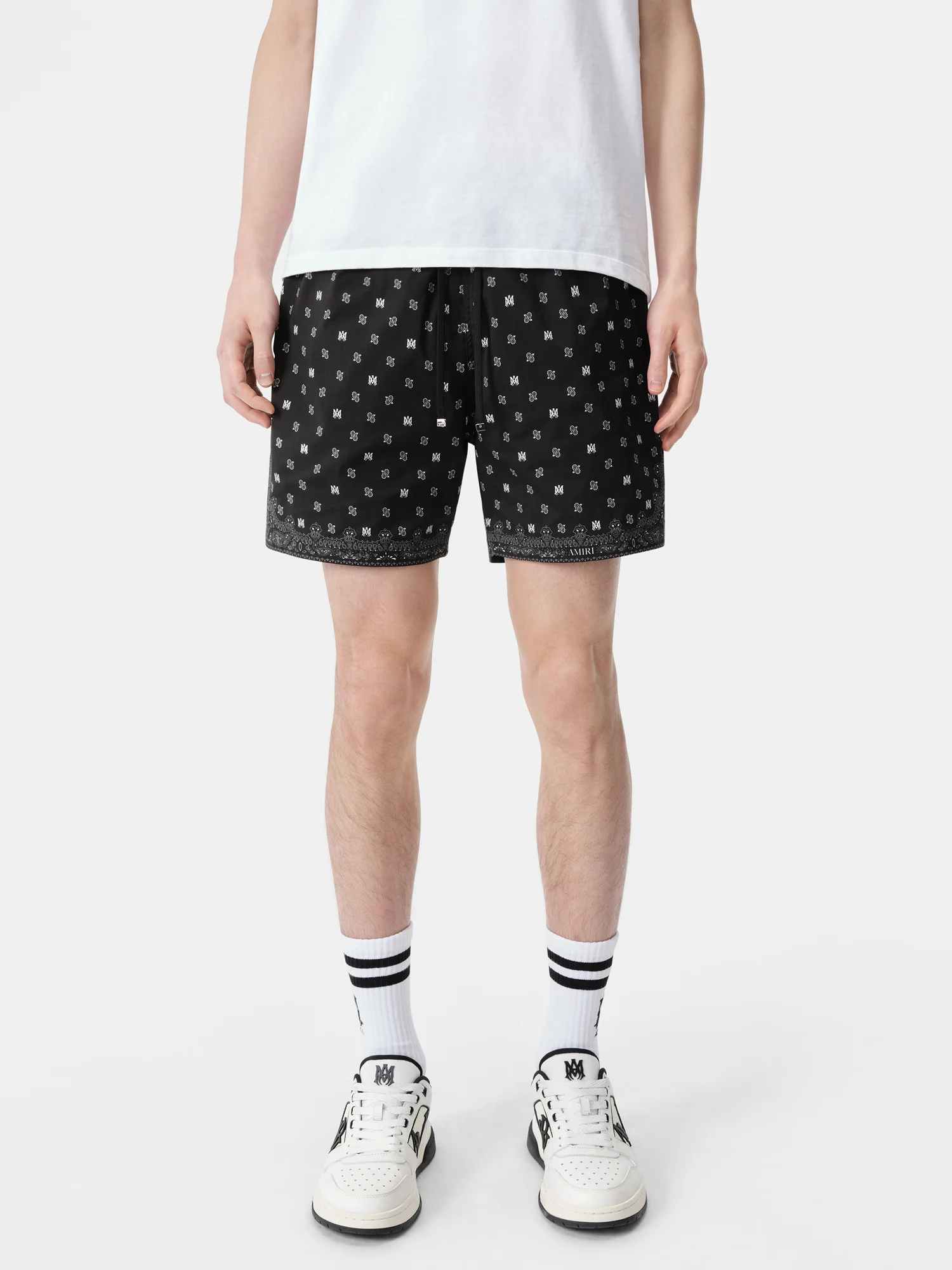 MA PAISLEY SWIM TRUNK - Black - Image 3