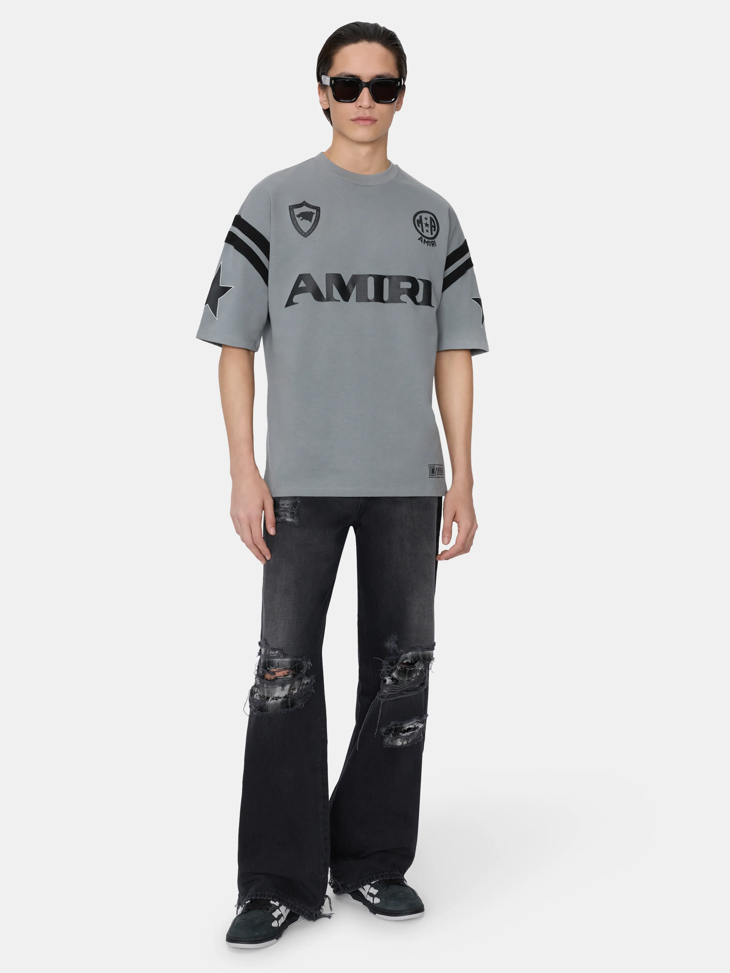 SKATE TEE AMIRI SPORT OVERSIZED TEE - STONE - Image 2