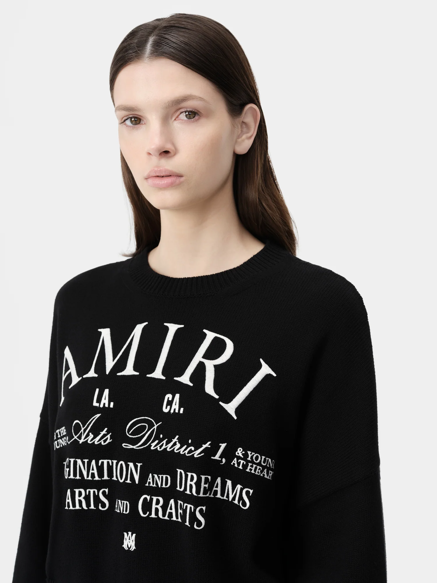 WOMEN - WOMEN'S AMIRI ARTS DISTRICT CREW - Black - Image 3