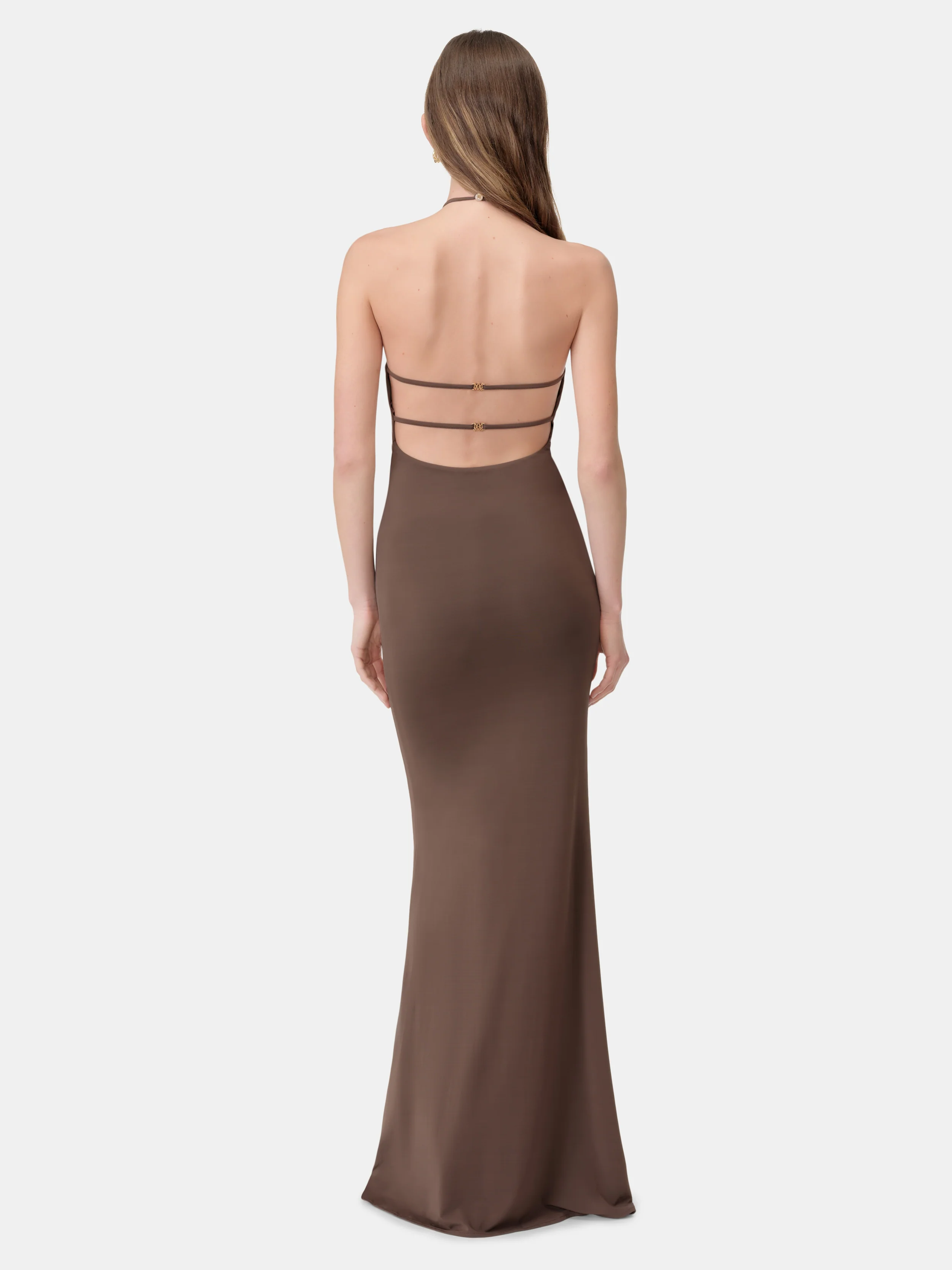 WOMEN - WOMEN'S HALTER TOP - Walnut Brown - Image 5